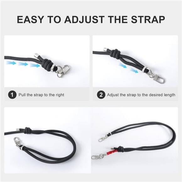 Sling Bag for Men/Women, Lightweight Nylon Travel Essential with Detachable Cord - Picture 7 of 8